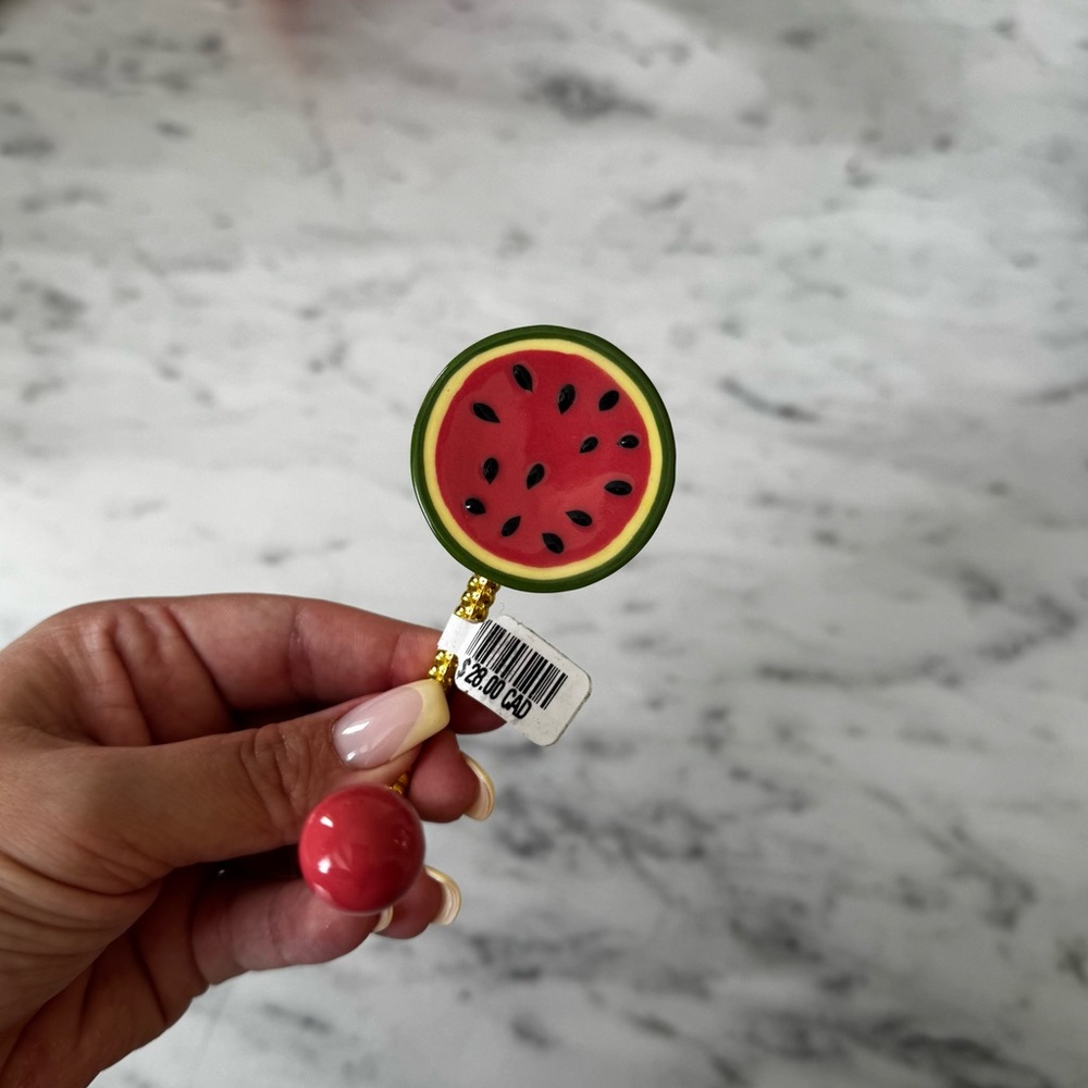 Watermelon Hook Anthropologie Anthro Home Decor Gold NWT